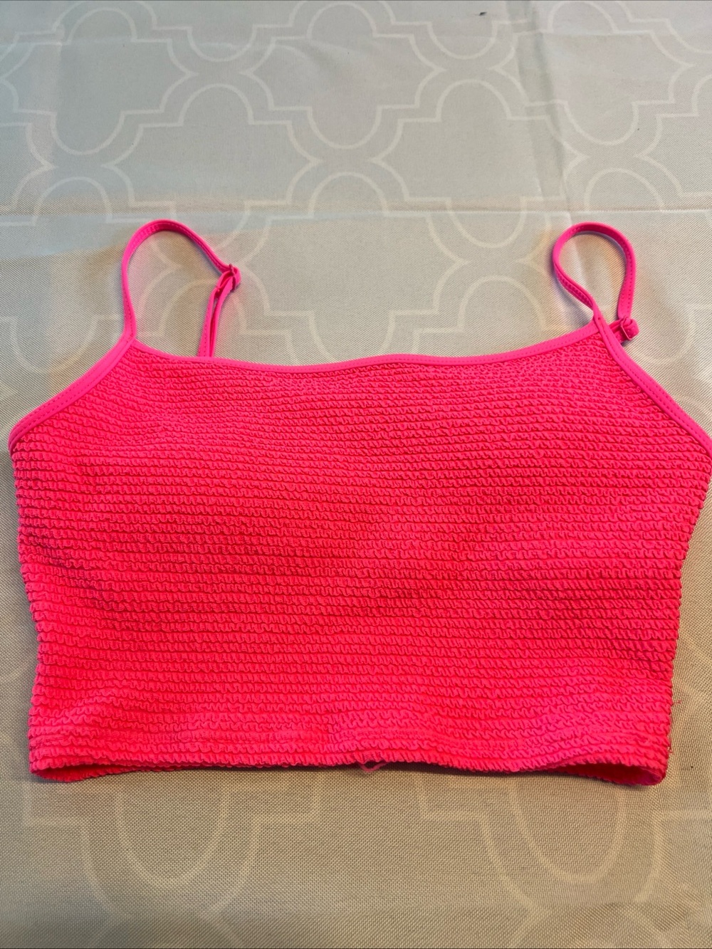 Pacsun LA Hearts Tankini Bikini Top Swim Neon Pink Small